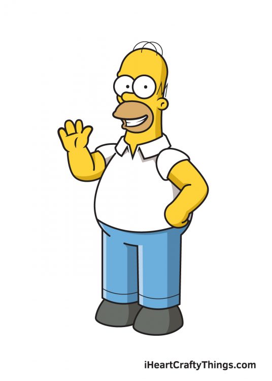 Homer Simpson Drawing - How To Draw Homer Simpson Step By Step