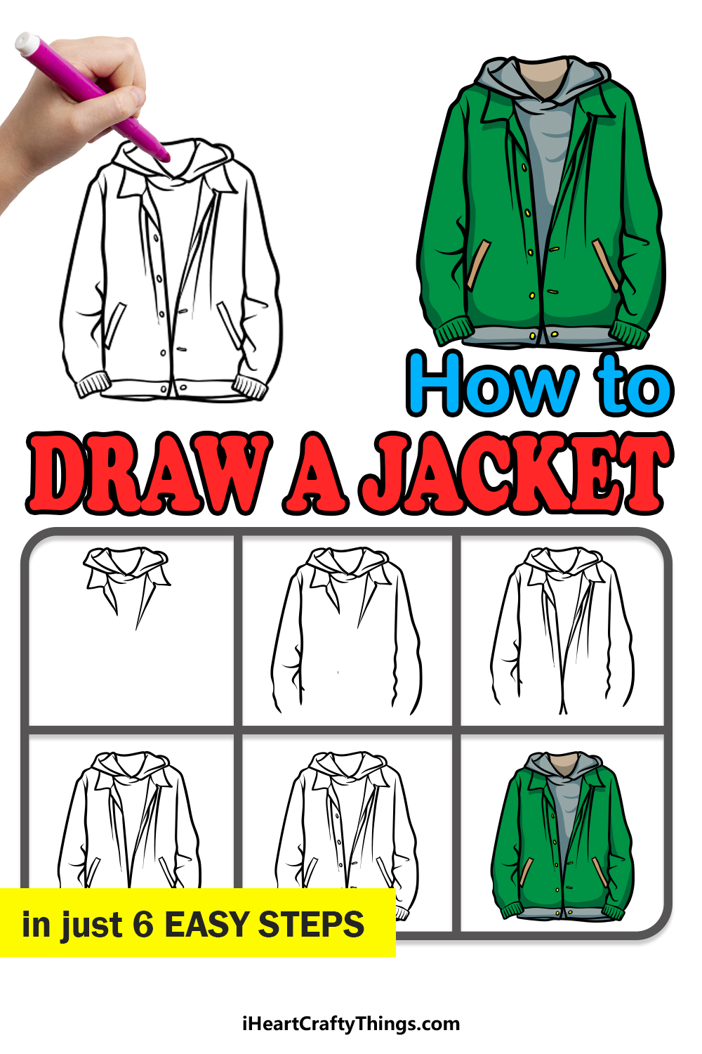 How to draw winter jacket easy #winterjackets 