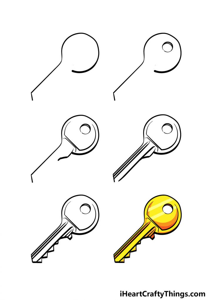 Key Drawing How To Draw A Key Step By Step