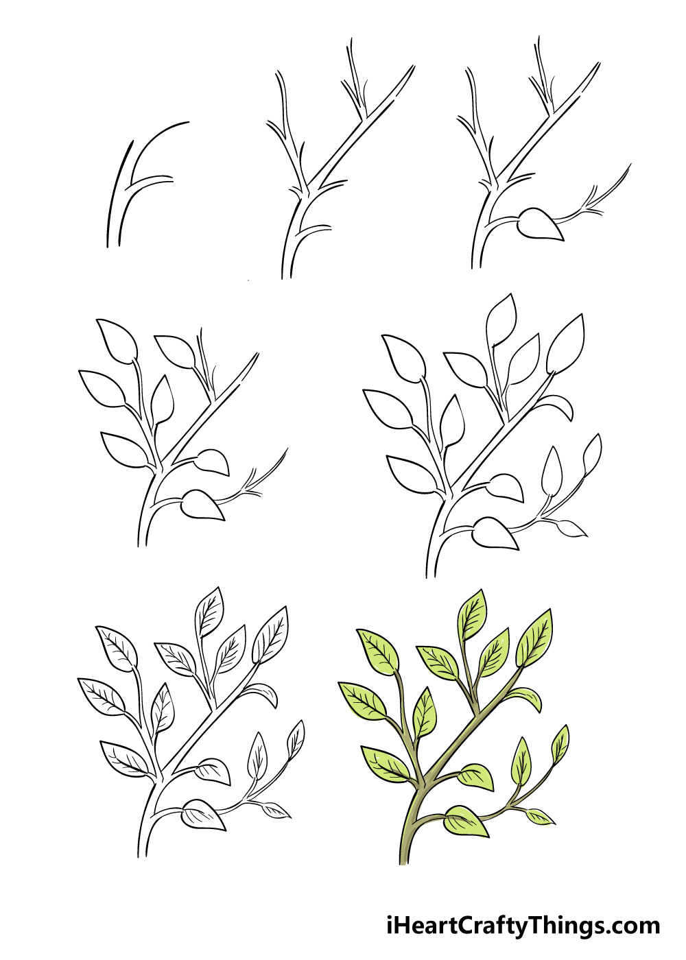 how to draw a tree without leaves