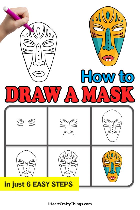 Mask Drawing - How To Draw A Mask Step By Step