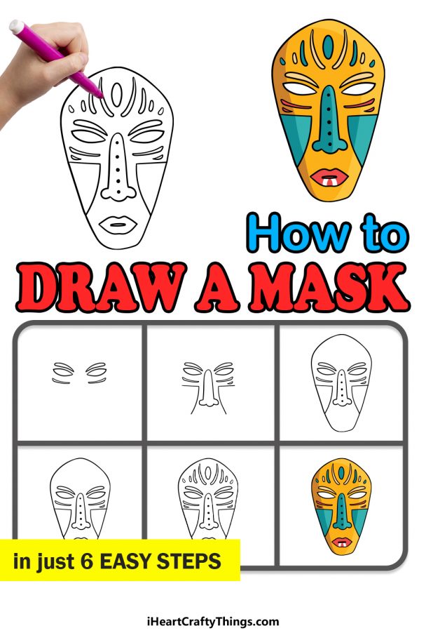 Mask Drawing How To Draw A Mask Step By Step