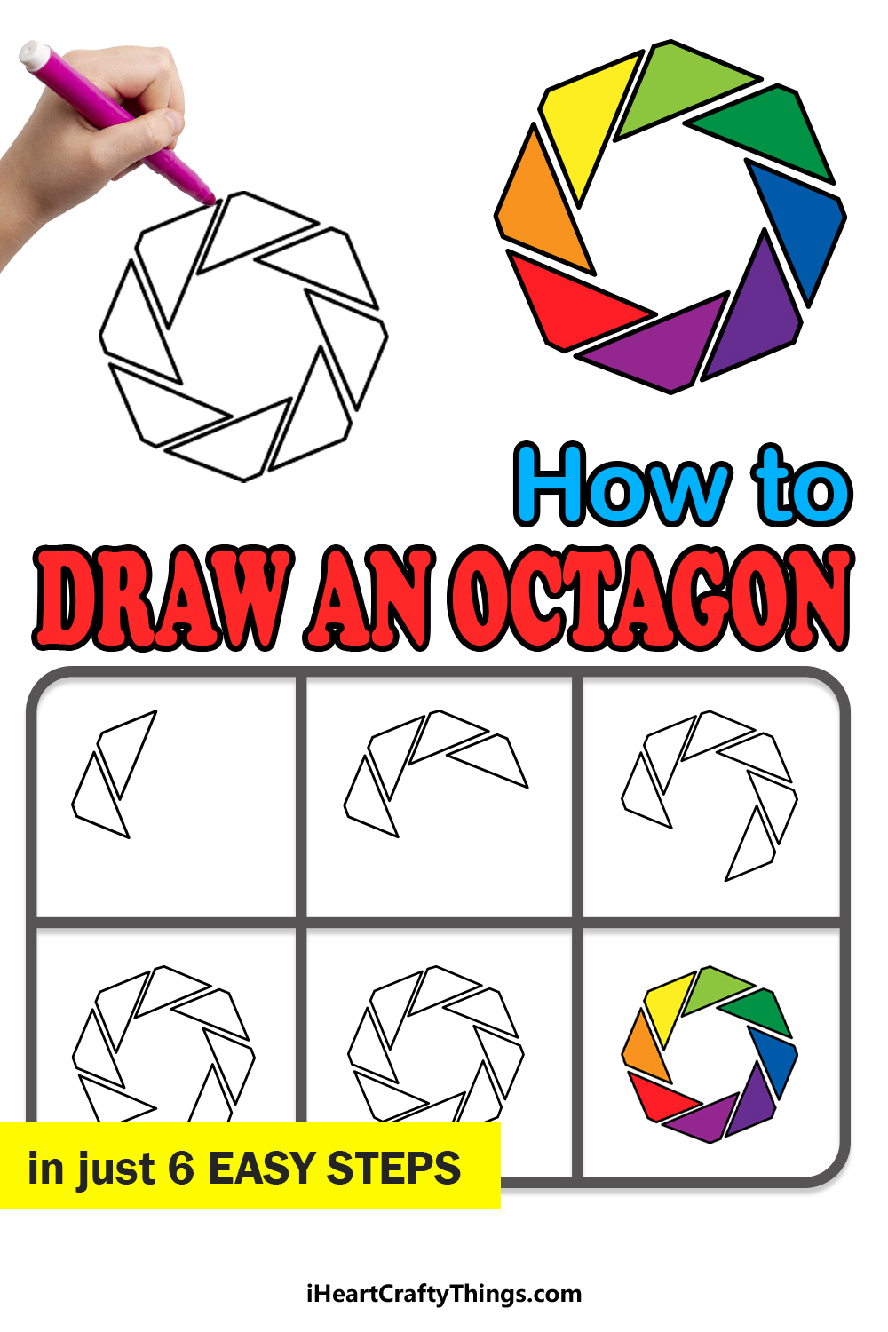 how to draw an octagon in 6 easy steps