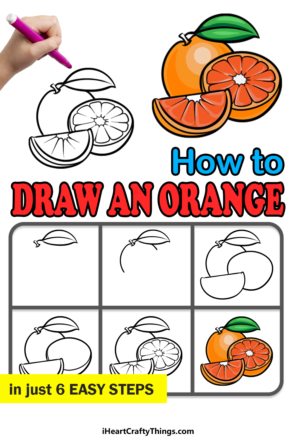 How to Draw Orange, Fruits