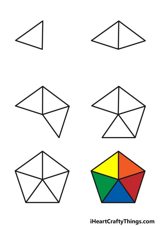 Pentagon Drawing How To Draw A Pentagon Step By Step