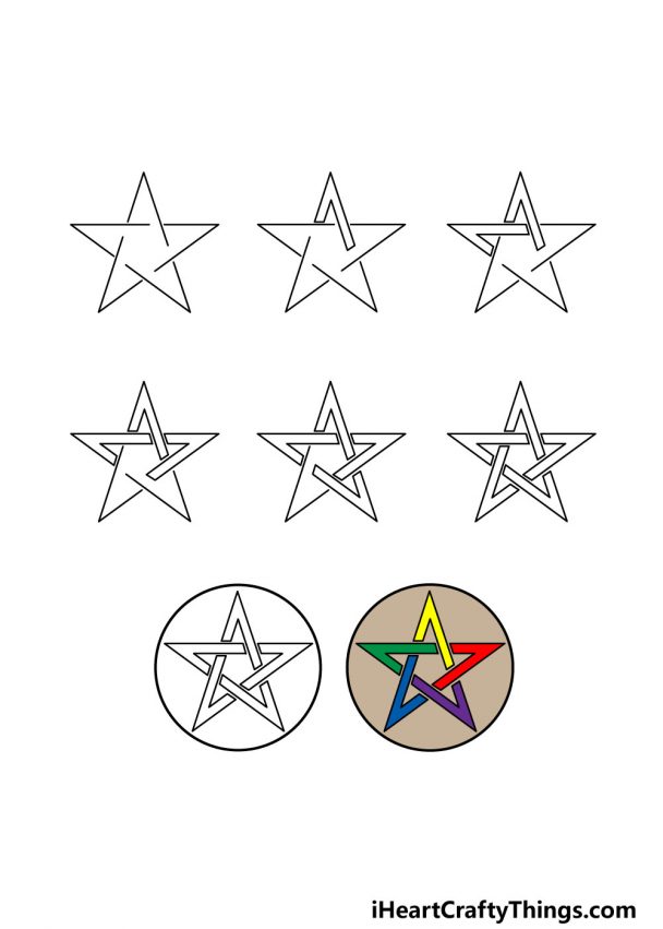 Pentagram Drawing How To Draw A Pentagram Step By Step