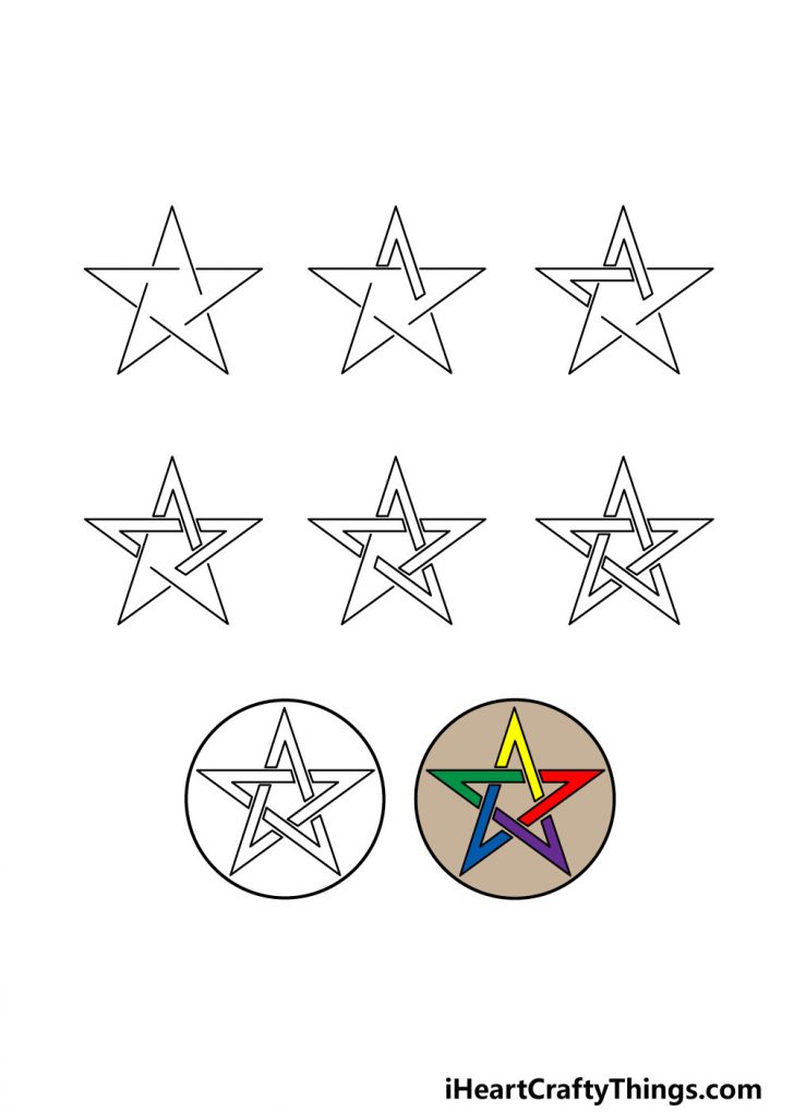 Pentagram Drawing How To Draw A Pentagram Step By Step