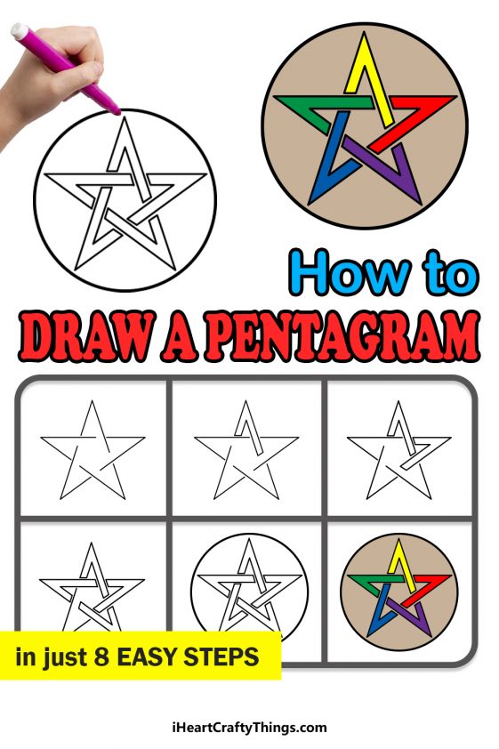 Pentagram Drawing - How To Draw A Pentagram Step By Step