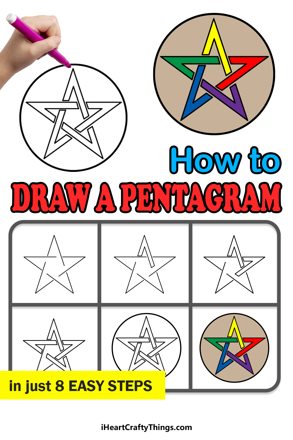 how to draw a pentagram