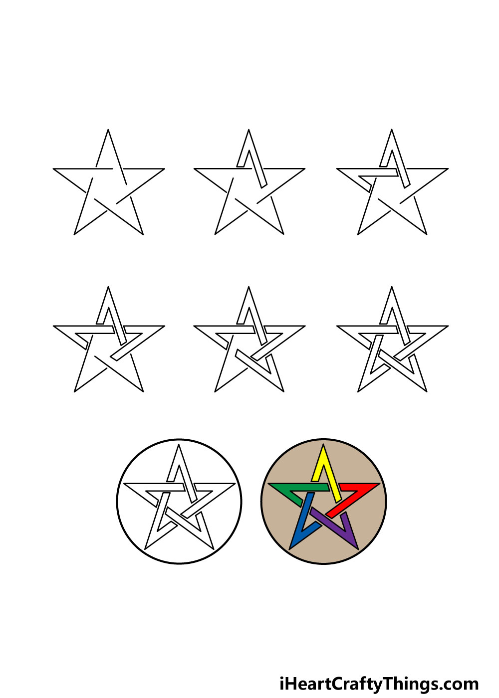 how to draw a pentagram