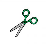 how to draw scissors image