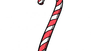 how to draw a candy cane image