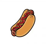 how to draw a hotdog image