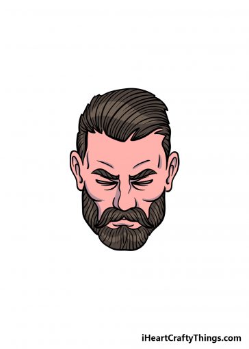 how to draw a beard image