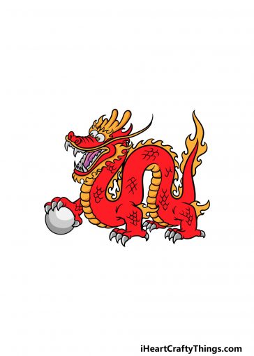how to draw a Chinese dragon image
