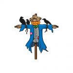 how to draw a scarecrow image