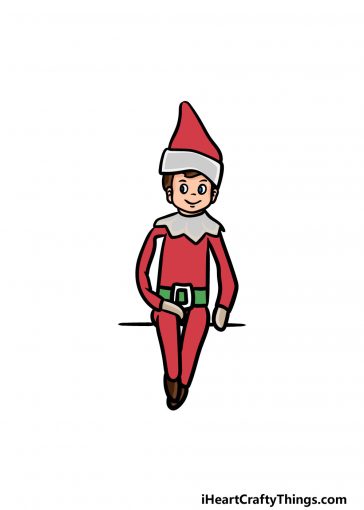 how to draw an elf on a shelf image