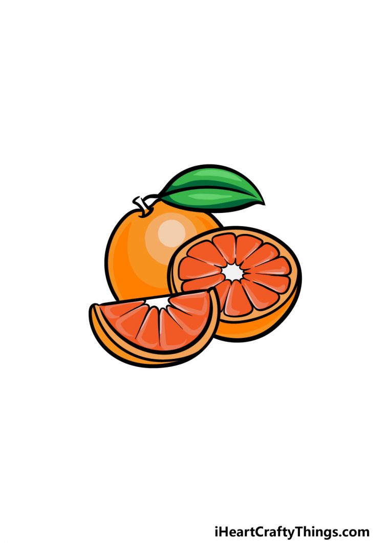 how to draw an orange image