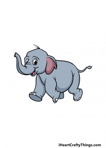 how to draw a baby elephant image