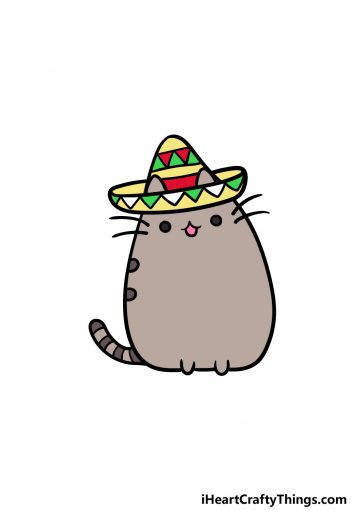 how to draw pusheen cat image