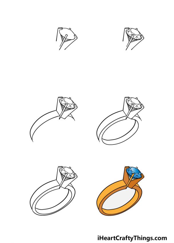 Ring Drawing - How To Draw A Ring Step By Step