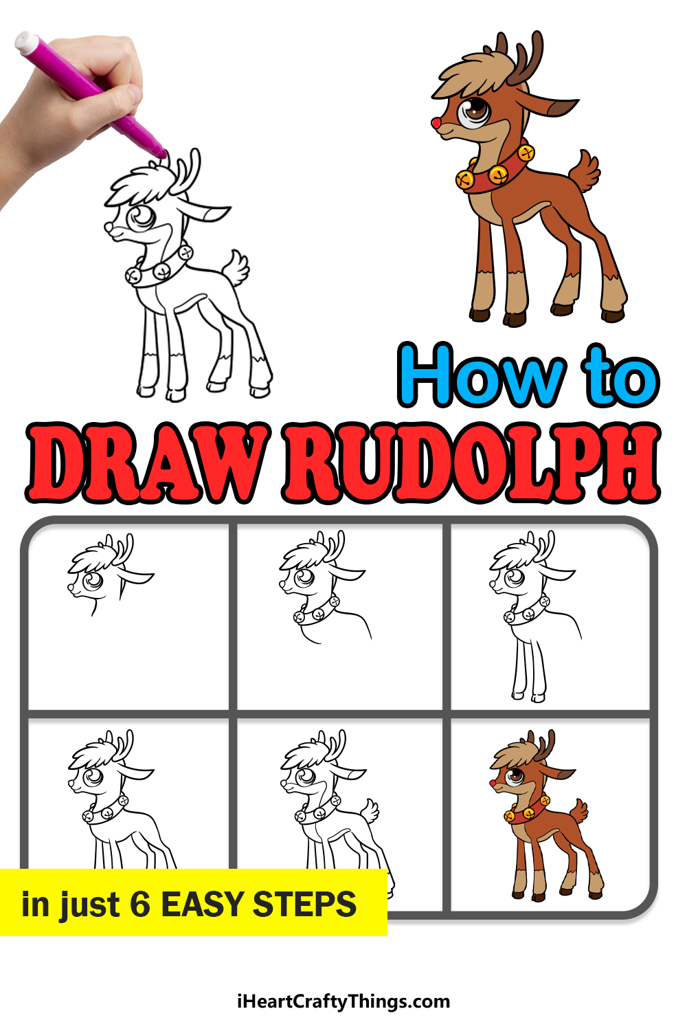 rudolph drawing kids