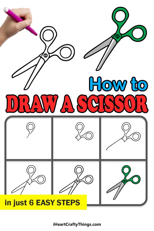 Scissors Drawing How To Draw Scissors Step By Step