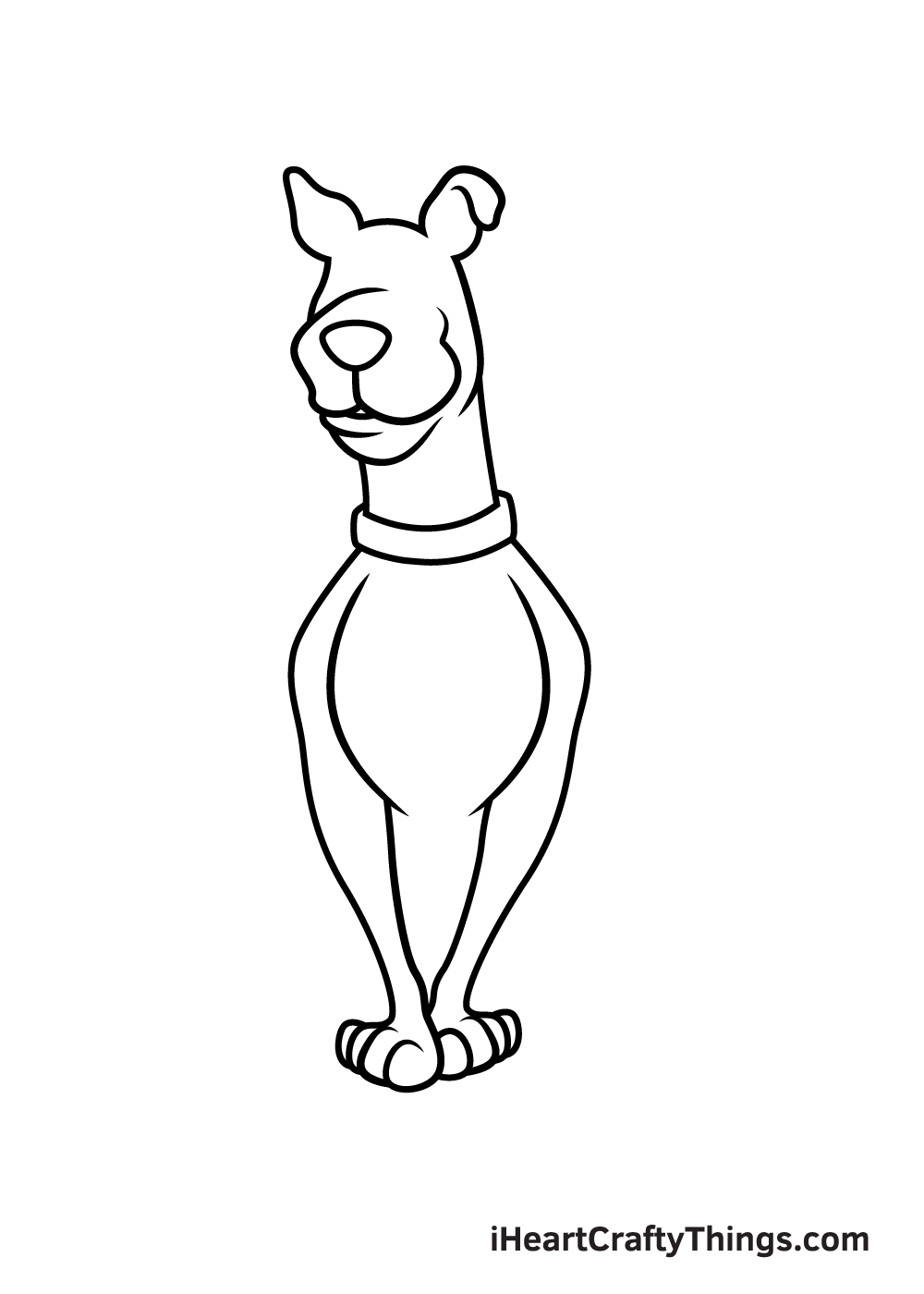 drawing Scooby-Doo step 6