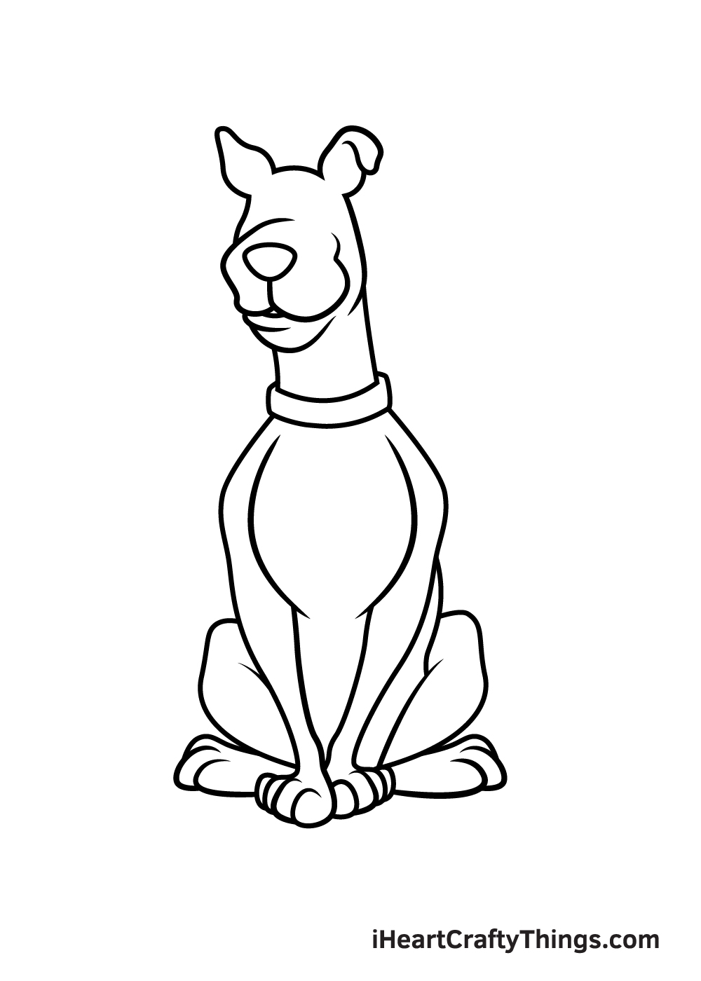 drawing Scooby-Doo step 7