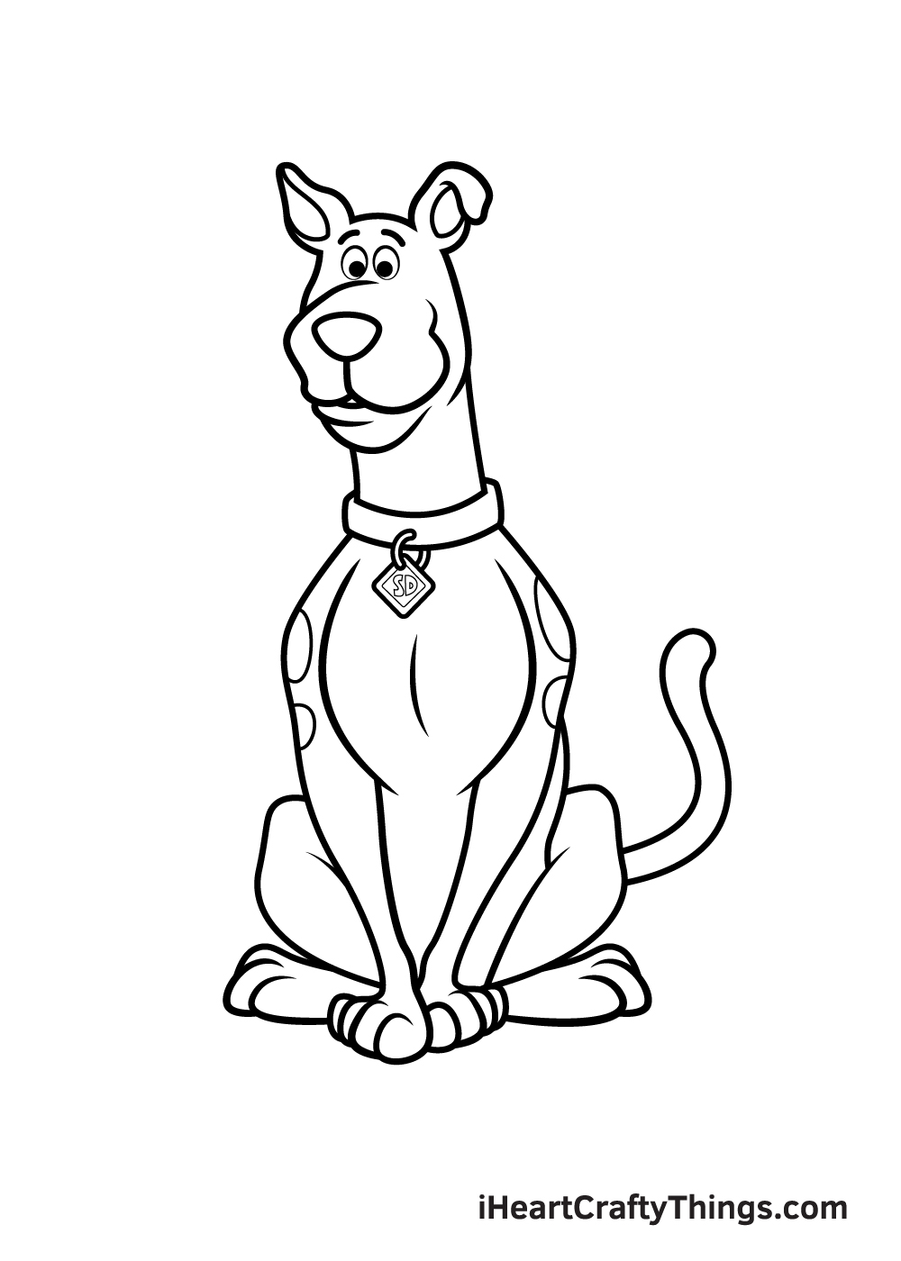 drawing Scooby-Doo step 9