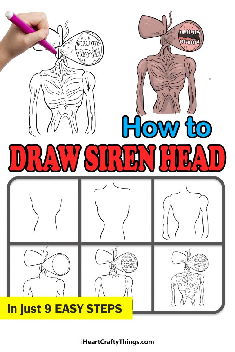 Siren Head Drawing - How To Draw Siren Head Step By Step