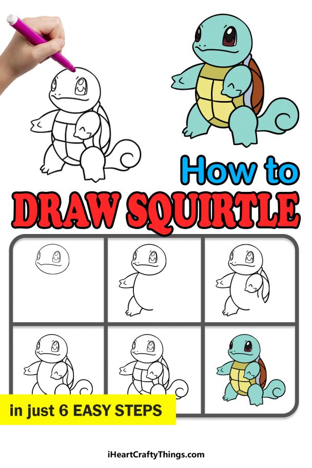 Squirtle Drawing - How To Draw Squirtle Step By Step