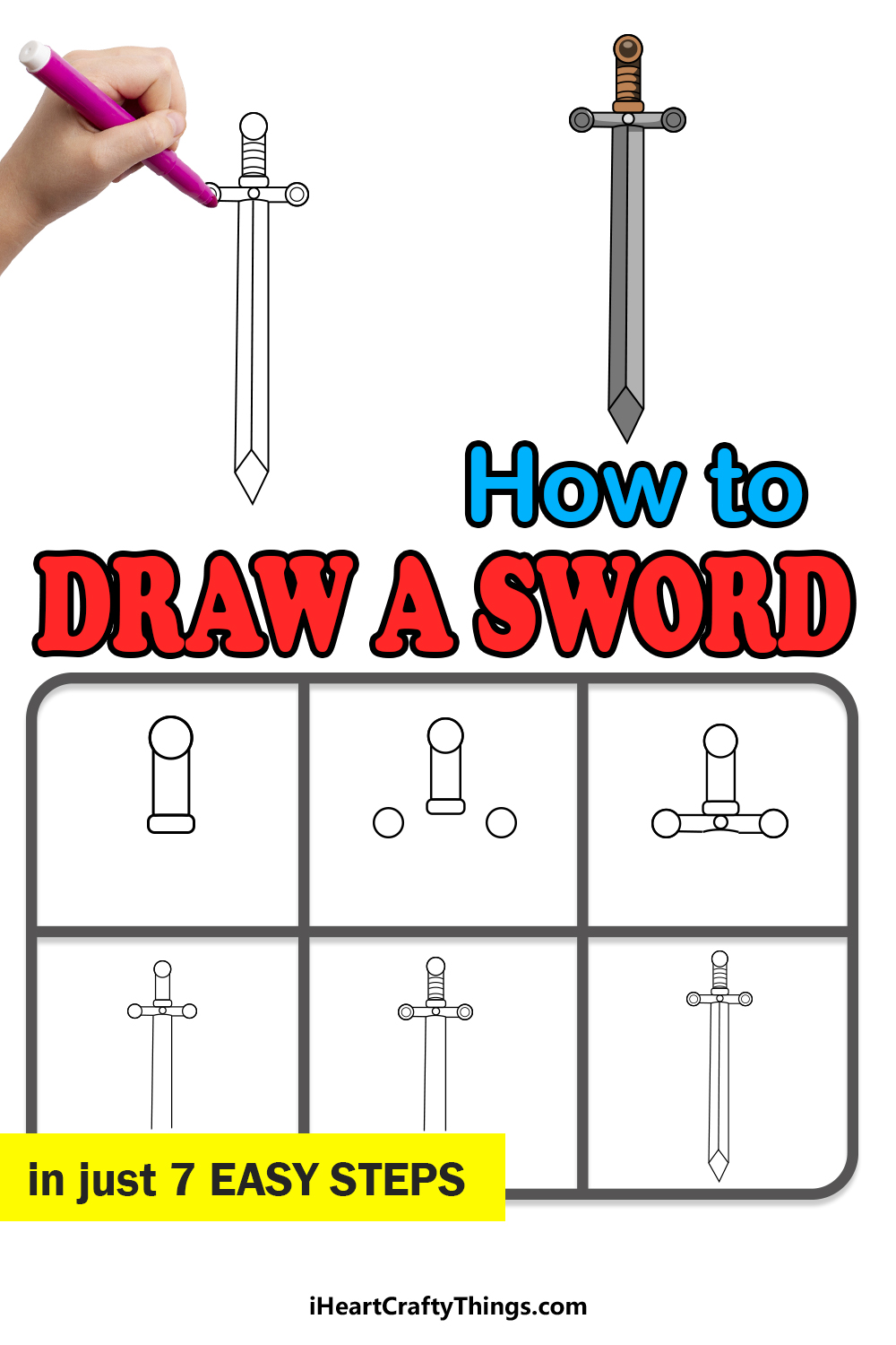 How To Draw A Sword Step By - Approvaldeath13