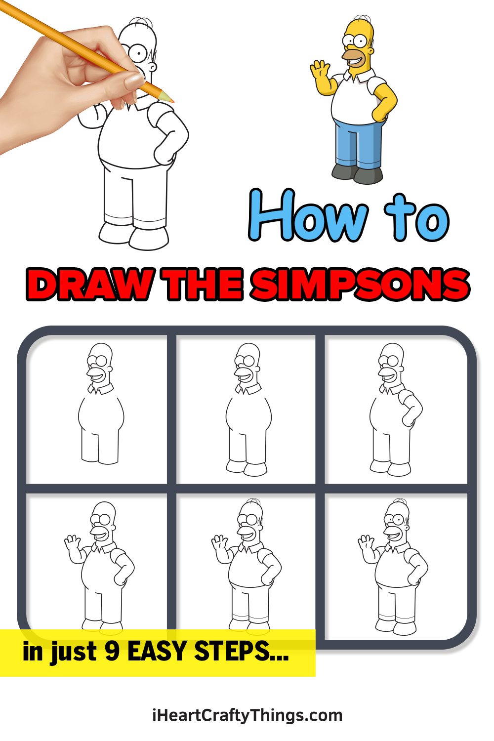 how to draw the simpsons in 9 easy steps