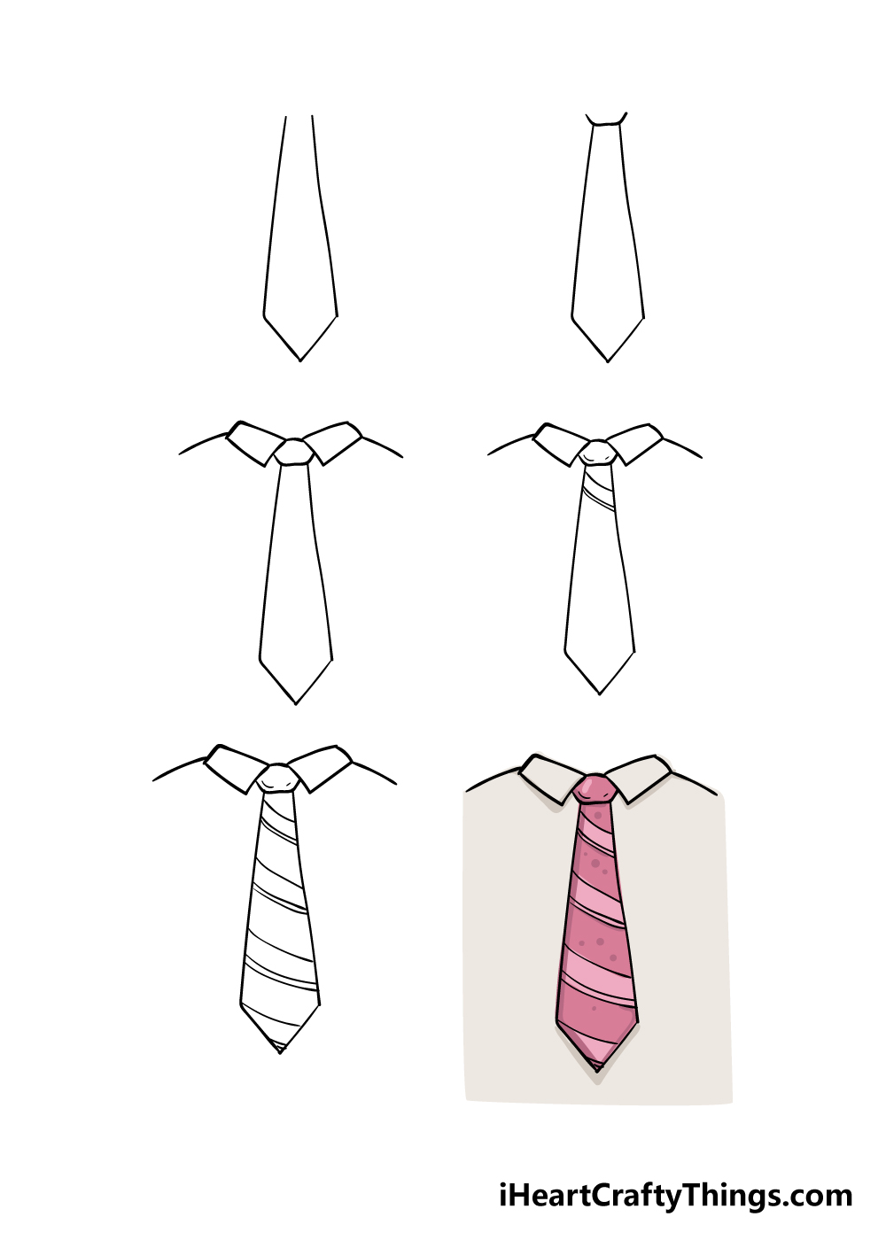 Tie Drawing How To Draw A Tie Step By Step