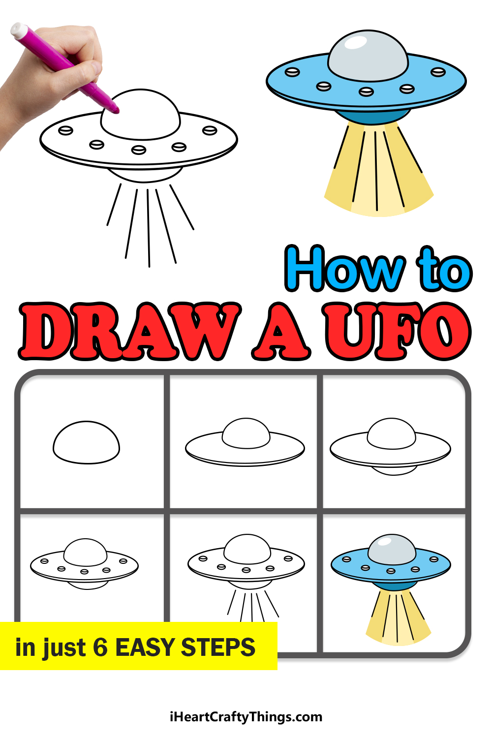 HOW TO DRAW AN ALIEN EASY - DRAWING ALIEN STEP BY STEP 