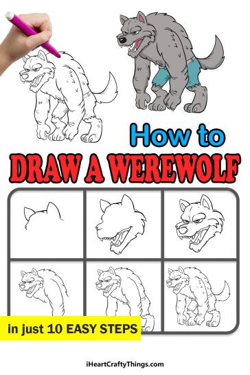 Werewolf Drawing - How To Draw A Werewolf Step By Step