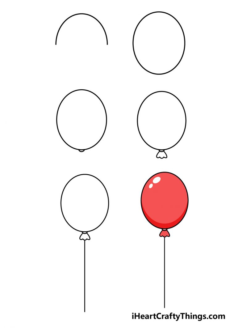 Balloon Drawing - How To Draw A Balloon Step By Step