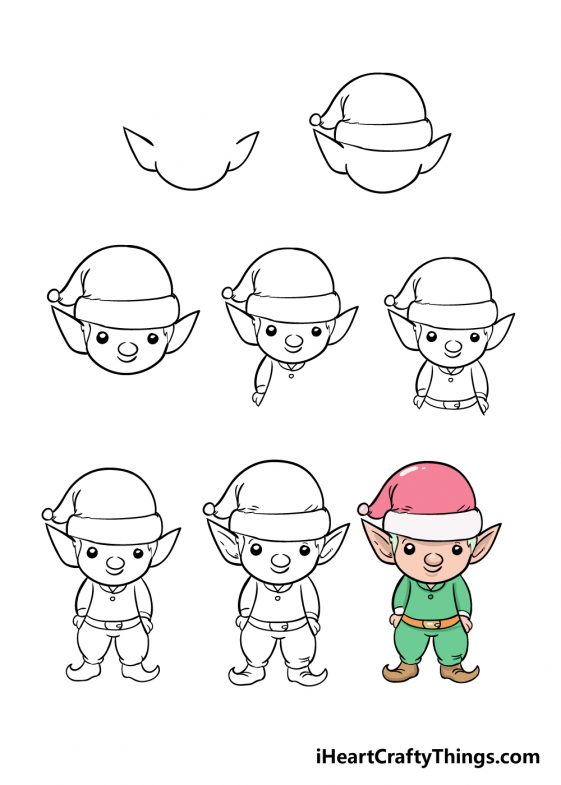Elf Drawing - How To Draw An Elf Step By Step