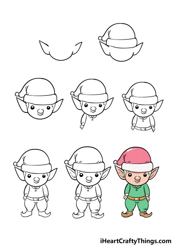 Elf Drawing How To Draw An Elf Step By Step