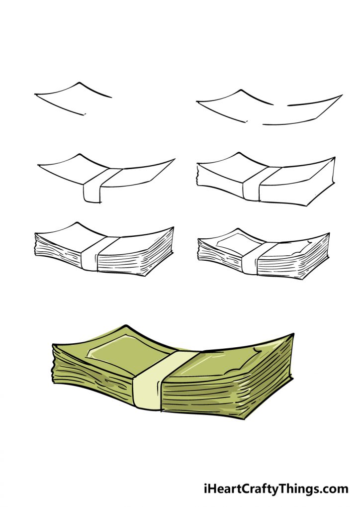 Money Drawing How To Draw Money Step By Step