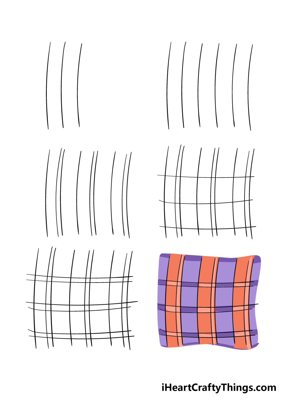 how to draw plaid in 6 steps