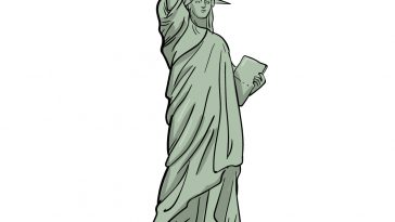 how to draw the statue of liberty image