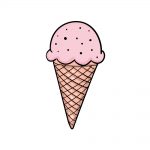 how to draw ice cream cone image
