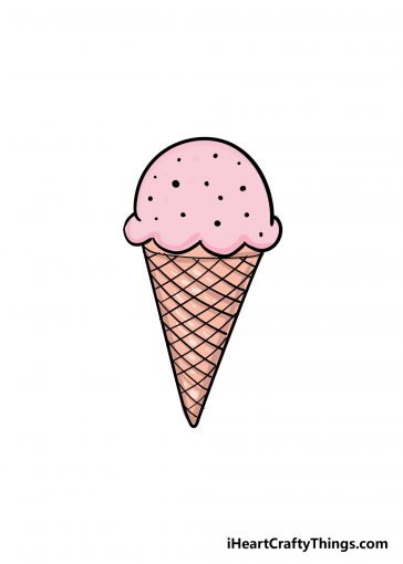 how to draw ice cream cone image