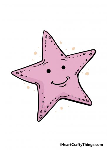 how to draw a starfish image