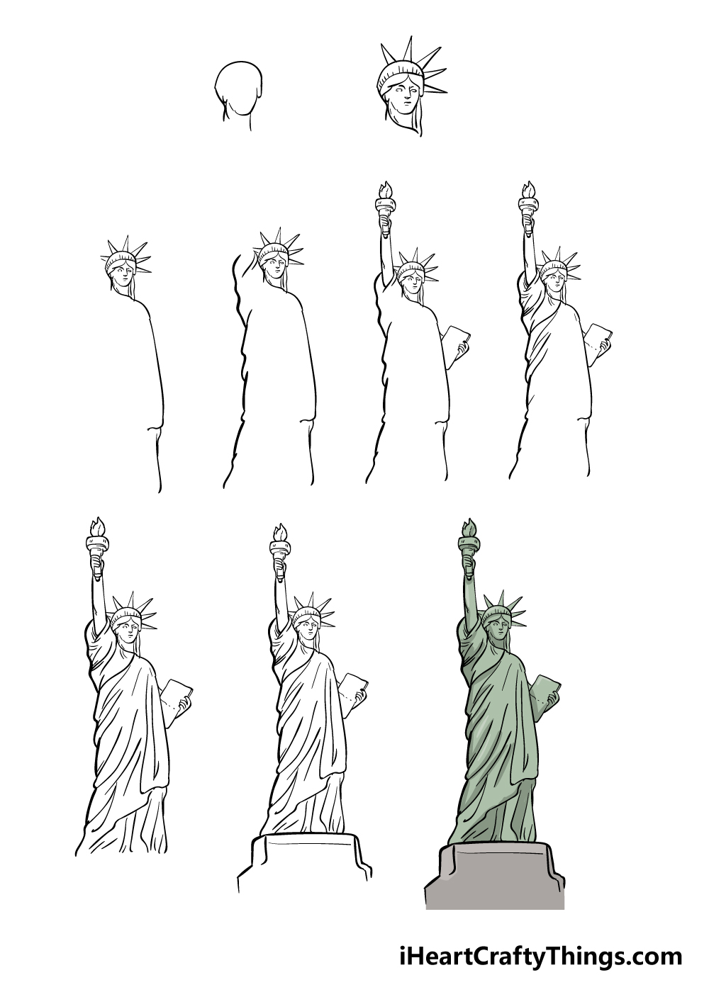 statue of liberty drawing easy