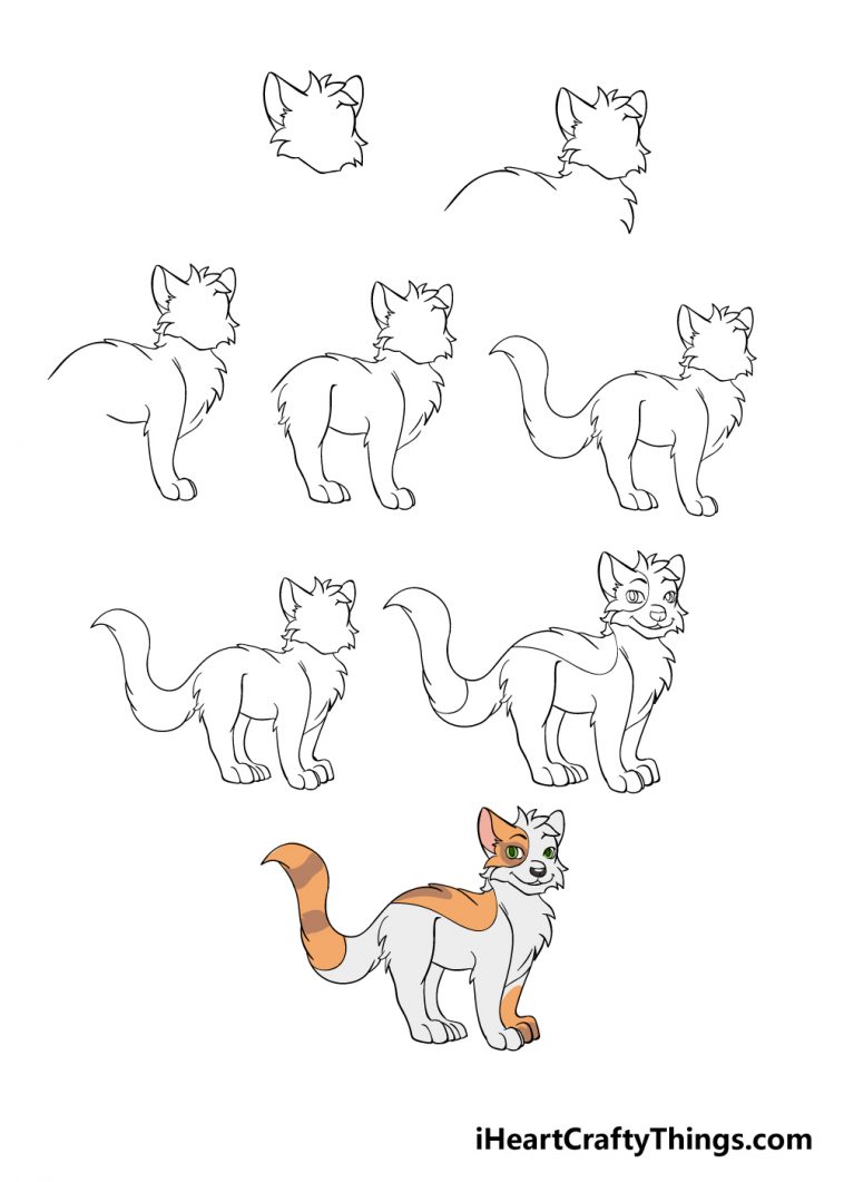 easy warrior cat drawings
