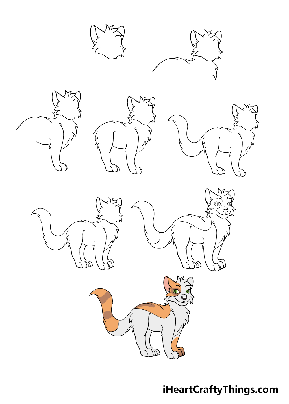 Warrior Cats Drawing - How To Draw Warrior Cats Step By Step