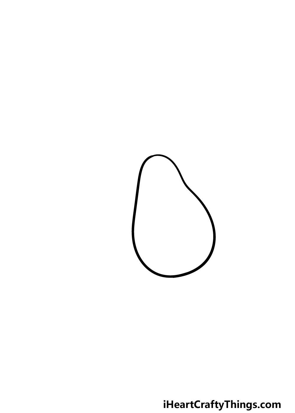 drawing avocado step 1